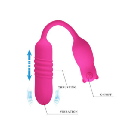 PRETTY LOVE - NOBIKUMA PROIETTORE VIBRANTE IN SILICONE ROSA