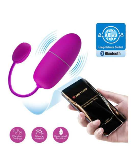 PRETTY LOVE - NINFA UOVO VIBRANTE APP CONTROLLATO VIOLA