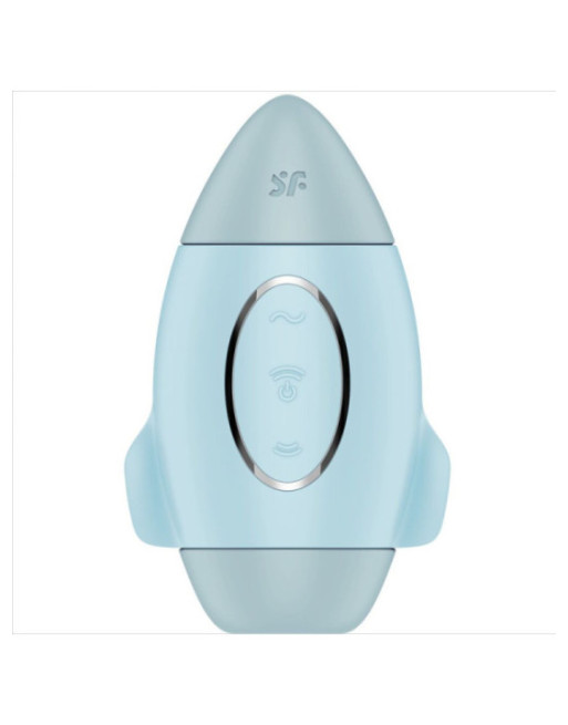 SATISFYER - MISSION CONTROL VIBRATORE PICCOLO BLU A DOPPIO IMPULSO
