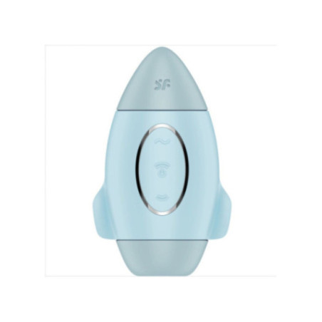 SATISFYER - MISSION CONTROL VIBRATORE PICCOLO BLU A DOPPIO IMPULSO