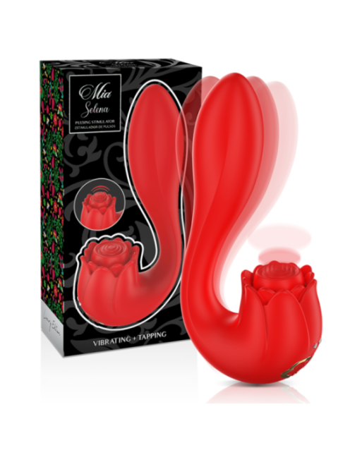 MIA - SELENA STIMOLATORE VIBRANTE + TAPPING ROSSO