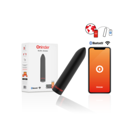 ONINDER - BERLIN VIBRATORE BULLET NERO 9 MODALITÀ 8,5 X 2 CM - APP GRATUITA
