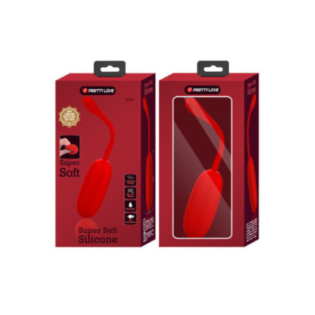 PRETTY LOVE - UOVO VIBRANTE JULIUS IMPERMEABILE-RICARICABILE ROSSO