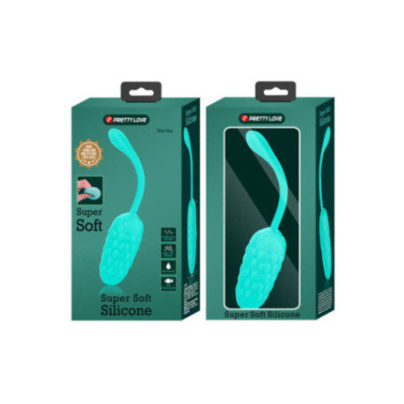 PRETTY LOVE - UOVO VIBRANTE CON TEXTURE MARINA RICARICABILE VERDE ACQUA