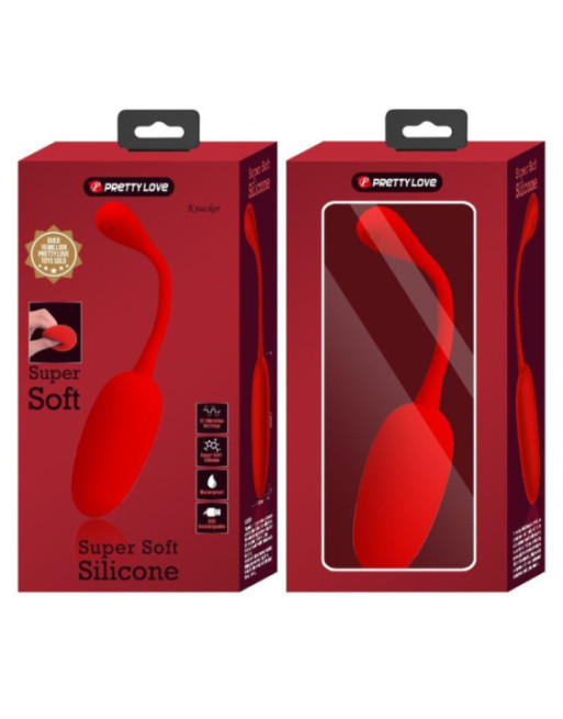 PRETTY LOVE - UOVO VIBRANTE RICARICABILE KNUCKER ROSSO