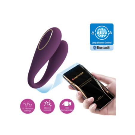 PRETTY LOVE - AUGUST VIBRATORE GLOBAL DOUBLE PLEASURE REMOTO