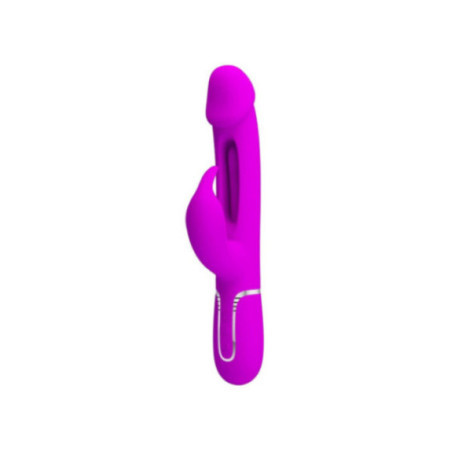 PRETTY LOVE - VIBRATORE DEJON RABBIT 3 IN 1 MULTIFUNZIONE FUCSIA