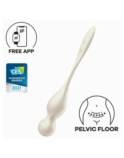 SATISFYER - LOVE BIRDS SFERE KEGEL VIBRANTI BIANCHE