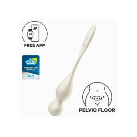 SATISFYER - LOVE BIRDS SFERE KEGEL VIBRANTI BIANCHE