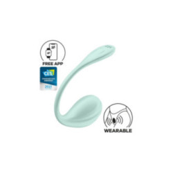 SATISFYER - STIMOLATORE PUNTO G PETALE LISCIO VERDE ACQUA APP GRATUITA