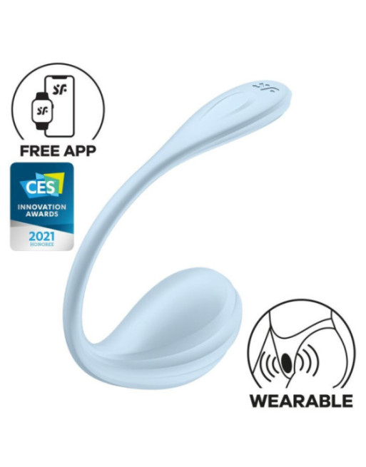 SATISFYER - STIMOLATORE PUNTO G PETALE LISCIO SKY BLUE APP GRATUITA