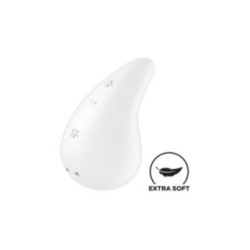 SATISFYER - VIBRATORE GOCCIA DI RUGIADA LAY-ON BIANCO