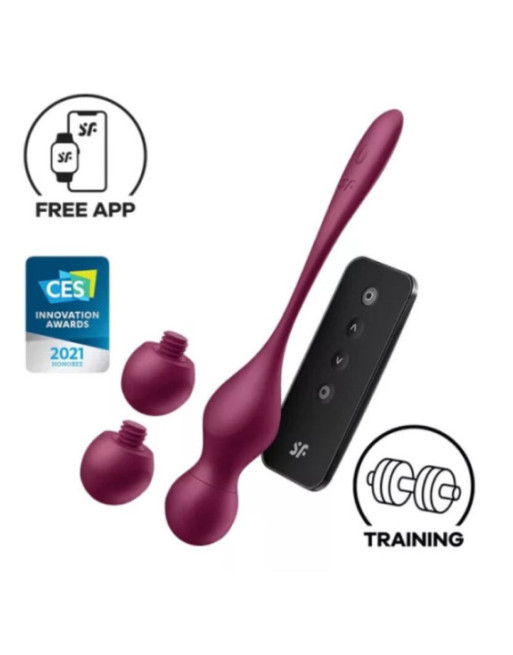 SATISFYER - LOVE BIRDS VARY SFERE VIBRANTI APP GRATUITA WINE ROSSO