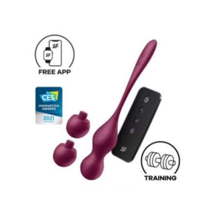 SATISFYER - LOVE BIRDS VARY SFERE VIBRANTI APP GRATUITA WINE ROSSO