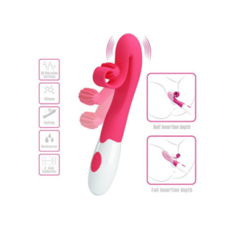 ROMANCE - VIBRATORE E STIMOLATORE 30 VELOCITÀ ROSA