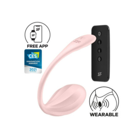 SATISFYER - RIBBED PETAL STIMOLATORE CON TELECOMANDO G POINT ROSE APP FREE