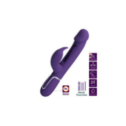 PRETTY LOVE - VIBRATORE MULTIFUNZIONE KAMPAS RABBIT 3 IN 1 CON LINGUA VIOLA