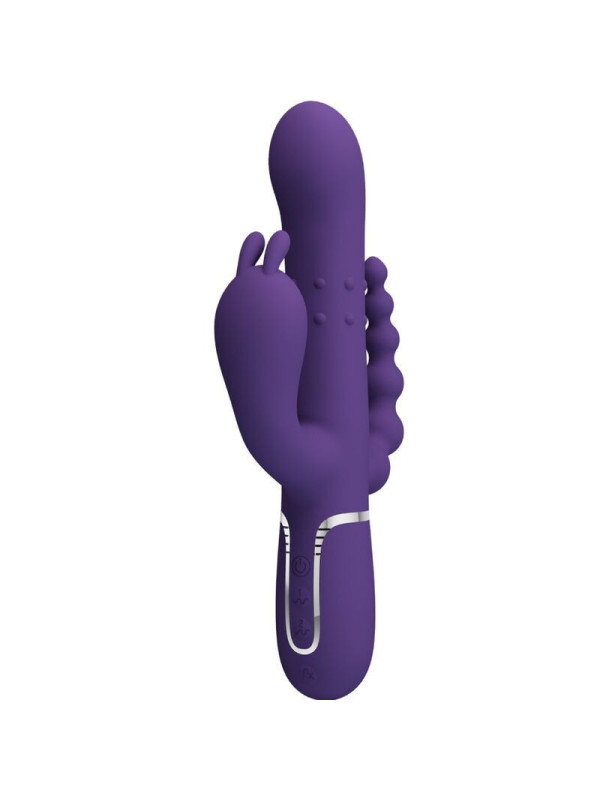 PRETTY LOVE - CAMMY VIBRATORE TRIPLO MULTIFUNZIONE 4 IN 1 VIOLA