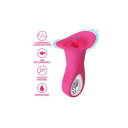 PRETTY LOVE - CLYDE VIBRATORE ORALE LINGUA VIBRANTE 12 VIBRAZIONI ROSA