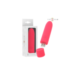 INTENSE - SYMONE PROIETTILE VIBRANTE RICARICABILE USB 8 VIBRAZIONI ROSSO 10 X 2,2 CM