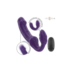 INTENSE - JILL DOPPIO VIBRATORE 20 CM VIOLA TELECOMANDO