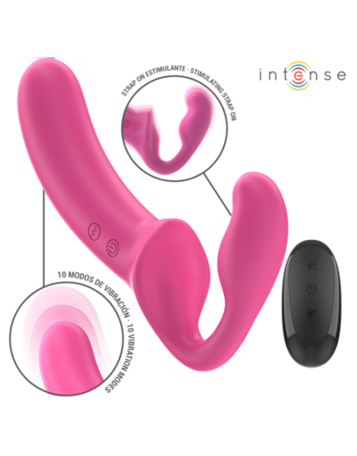 INTENSE - AMY DOPPIO VIBRATORE 20 CM ROSA TELECOMANDO