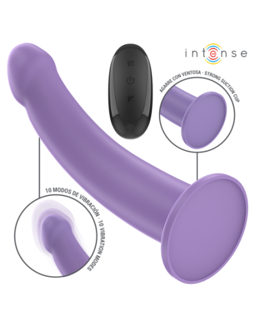 INTENSE - VIBRATORE EDDIE 17,5 CM 10 VIBRAZIONI VIOLA TELECOMANDO