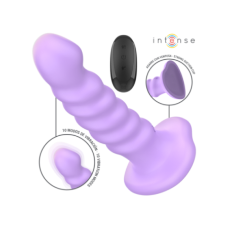 INTENSE - BRENDA VIBRATORE TAGLIA M DESIGN A SPIRALE 10 VIBRAZIONI TELECOMANDO VIOLA