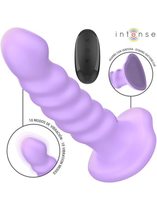 INTENSE - BRENDA VIBRATORE TAGLIA M DESIGN A SPIRALE 10 VIBRAZIONI TELECOMANDO VIOLA