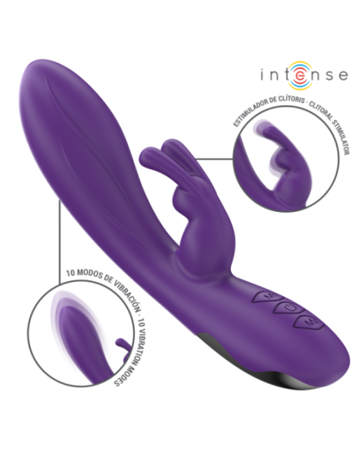 INTENSE - VIBRATORE RANDALL RABBIT 10 VIBRAZIONI VIOLA