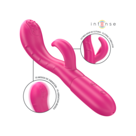 INTENSE - VIBRATORE AMARA CON LINGUA STIMOLANTE 10 VIBRAZIONI ROSA