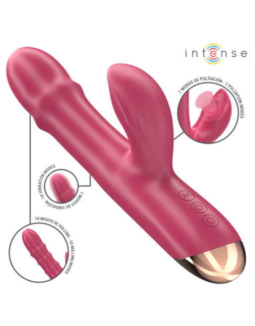 INTENSE - CHLOE VIBRATORE MULTIFUNZIONE 3 IN 1 ROSSO
