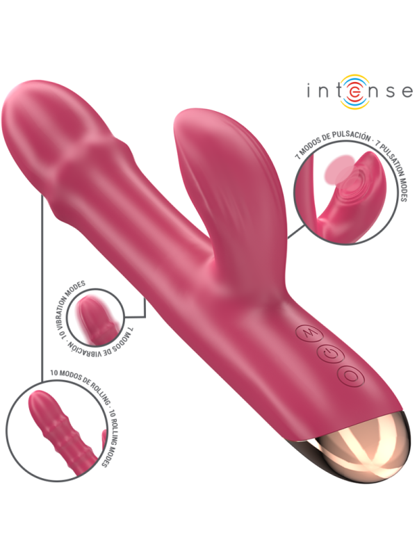 INTENSE - CHLOE VIBRATORE MULTIFUNZIONE 3 IN 1 ROSSO
