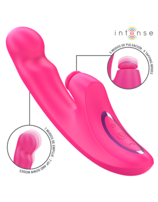 INTENSE - VIBRATORE EMI 13,5 CM MULTIFUNZIONE 3 IN 1 10 VIBRAZIONI ROSA