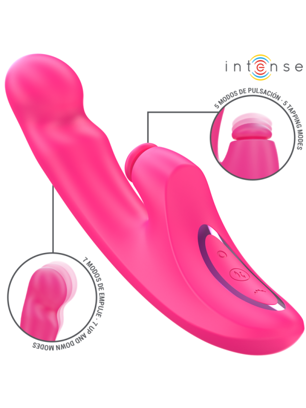 INTENSE - VIBRATORE EMI 13,5 CM MULTIFUNZIONE 3 IN 1 10 VIBRAZIONI ROSA