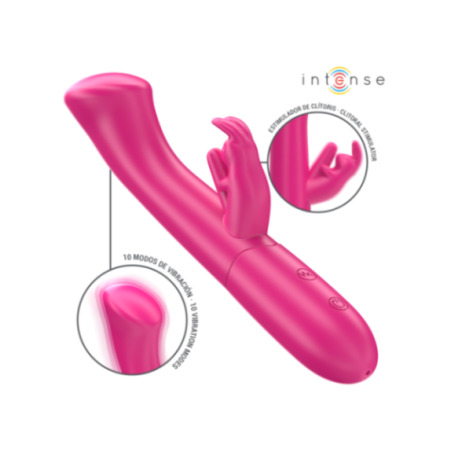 INTENSE - JULIETA VIBRATORE CONIGLIO 18,6 CM 10 VIBRAZIONI ROSA