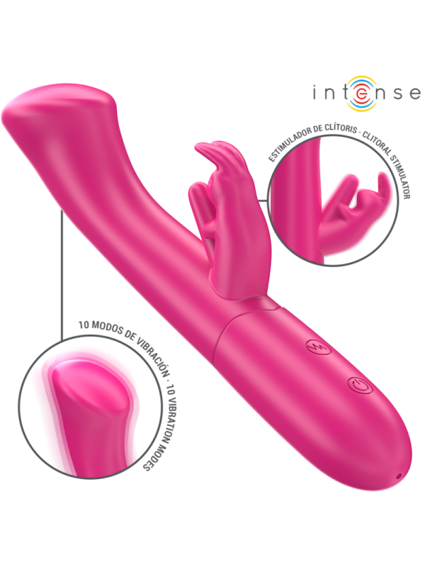 INTENSE - JULIETA VIBRATORE CONIGLIO 18,6 CM 10 VIBRAZIONI ROSA