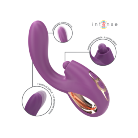 INTENSE - LALI VIBRATORE MULTIFUNZIONE PUNTO G TAPPING & THRUST & VIBRATION VIOLA