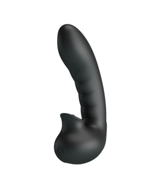 PRETTY LOVE - HOBGOBLIN CUSTODIA PER DITA VIBRANTE 12 VIBRAZIONI + STIMOLATORE CLITORIDE NERO