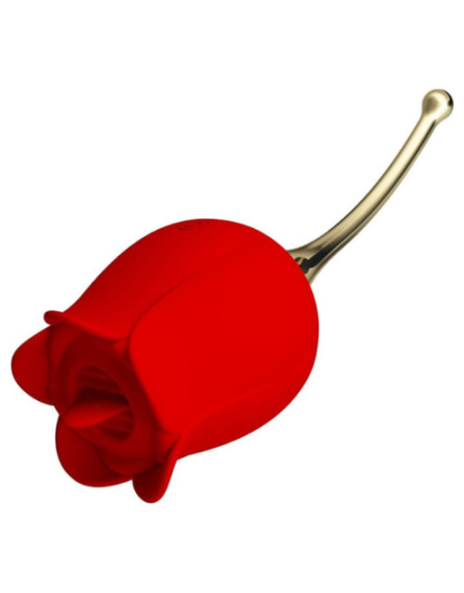 PRETTY LOVE - ROSE LOVER STIMOLATORE CLITORIDEO ROSE 12 VIBRAZIONI ROSSO