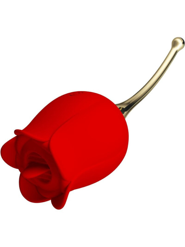 PRETTY LOVE - ROSE LOVER STIMOLATORE CLITORIDEO ROSE 12 VIBRAZIONI ROSSO