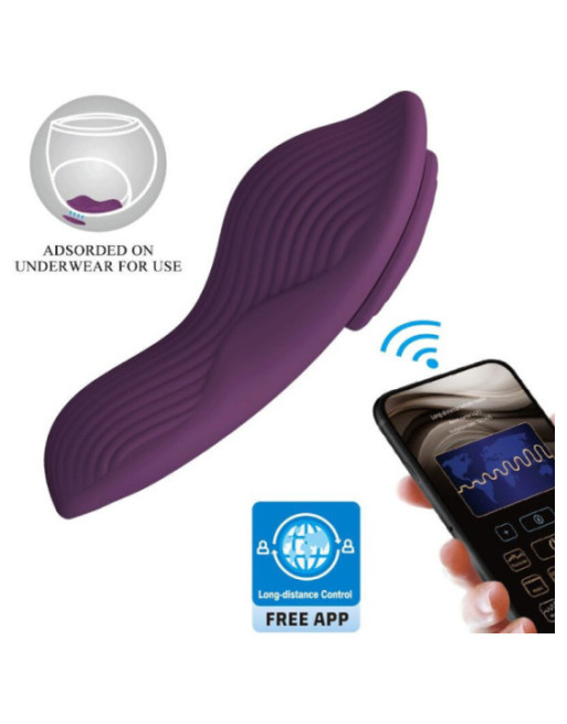 PRETTY LOVE - MANE LAY ON CLITORIDE MASSAGGIATORE 10 VIBRAZIONI TELECOMANDO VIOLA