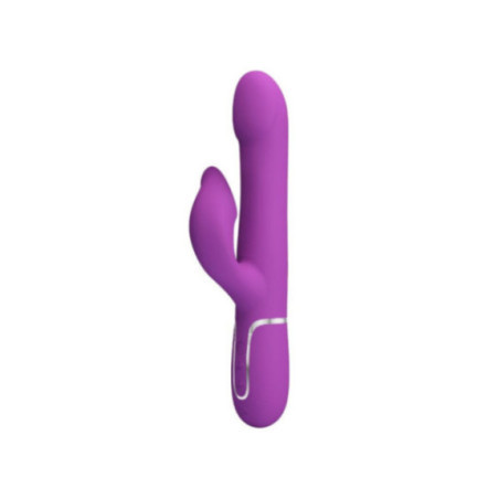 PRETTY LOVE - VIBRATORE E STIMOLATORE MULTIFUNZIONE 4 IN 1 VIOLA
