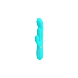 PRETTY LOVE - SHANIA TRIPLE RABBIT VIBRATORE MULTIFUNZIONE 3 IN 1 BLU