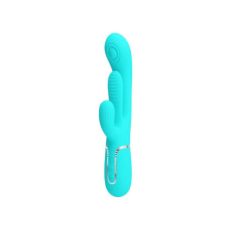 PRETTY LOVE - SHANIA TRIPLE RABBIT VIBRATORE MULTIFUNZIONE 3 IN 1 BLU