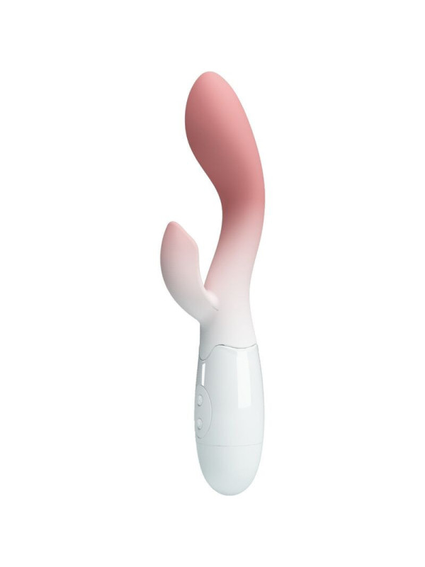PRETTY LOVE - VIBRATORE PUNTO G LUMINOSO + STIMOLATORE CLITORIDEO 30 VIBRAZIONI ROSA