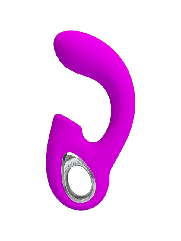 PRETTY LOVE - SIBEL SIBEL VIBRATORE PUNTO G + STIMOLATORE CLITORIDEO 10 VIBRAZIONI VIOLA