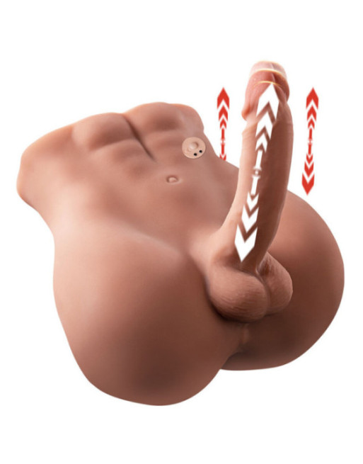 XISE - BERTLETT DILDO ASS DILDO REALISTICO E MASTURBATORE ANALE POSIZIONE FRONTALE CON SPINTA 18 CM