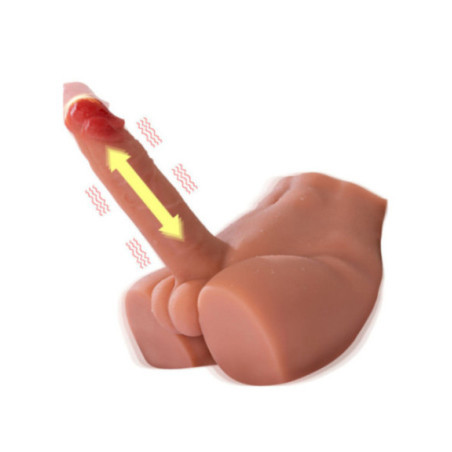 XISE - PEEL DILDO ASS DILDO MASTURBATORE REALISTICO POSIZIONE FRONTALE CON SPINTA 17,5 CM