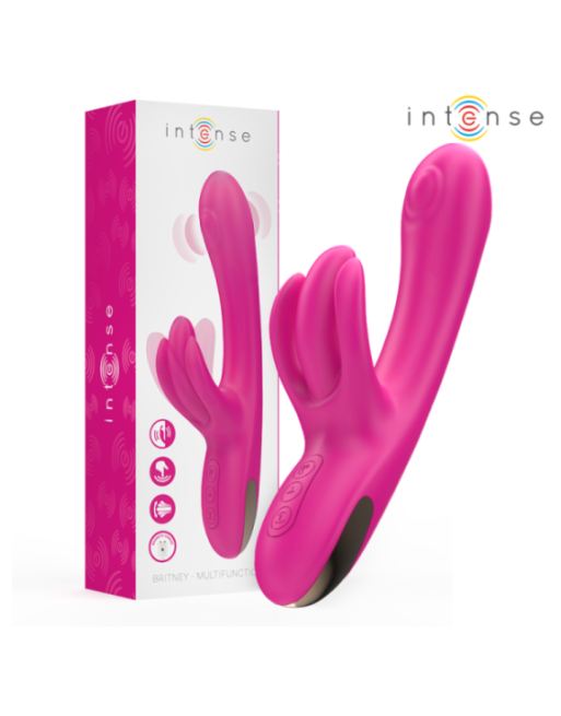 INTENSE - VIBRATORE MULTIFUNZIONE CONIGLIO BRITNEY 23 CM ROSA